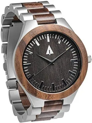 Made from Walnut Wood, Relojes counteract lavish section Hombre Mujeres Treehut Wooden Watches for Men, Great Japanese Quartz Analog, Stylish Exotic Watch with Adjustable Stainless Steel Clasp, Wooden Buckle, 