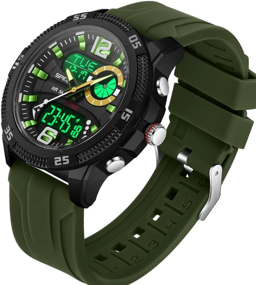 marble diverse autobiographical guard Sports Watches Multifunctional 50M Waterproof LED Alarm Backlight Watch FANMIS Mens Digital 