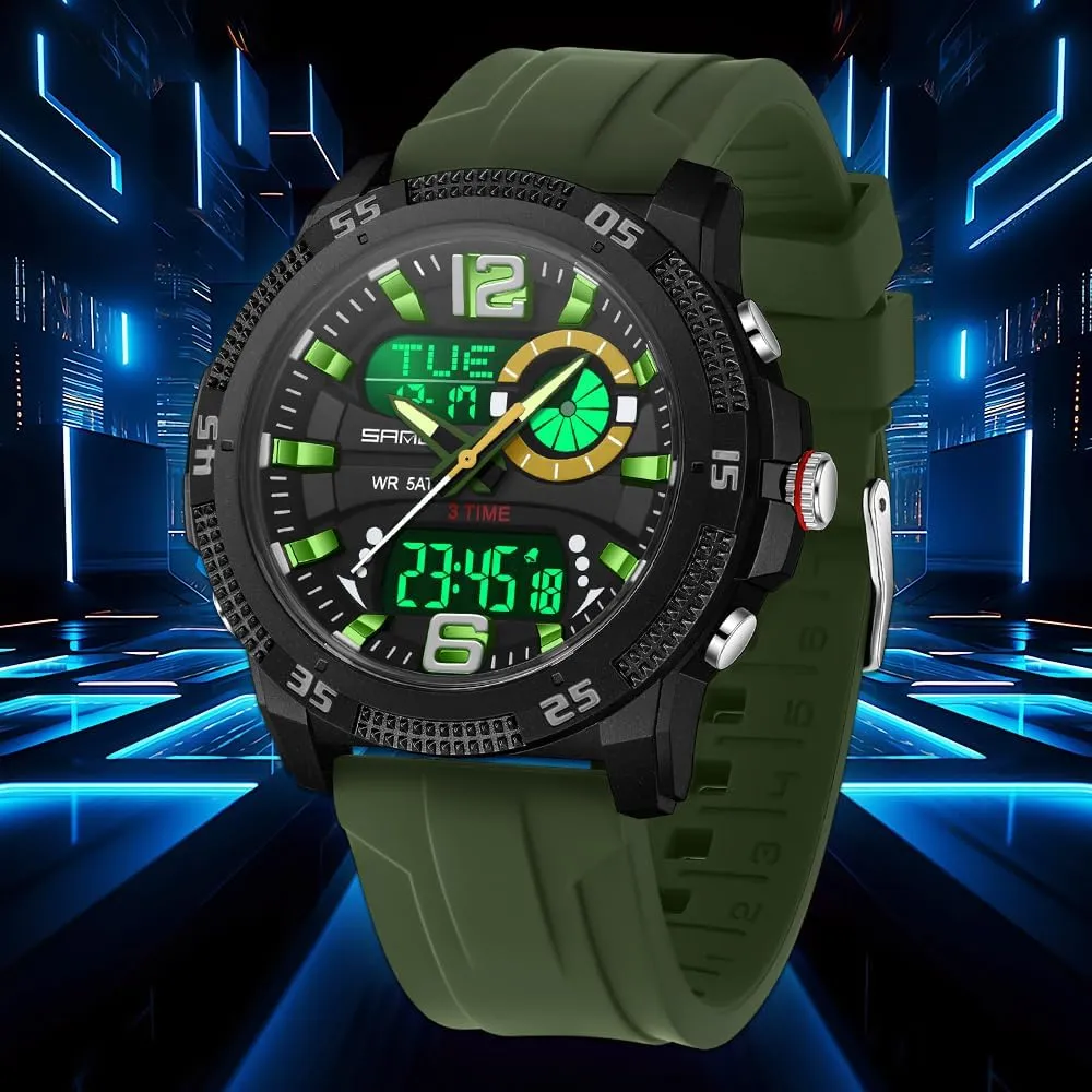 marble diverse autobiographical guard Sports Watches Multifunctional 50M Waterproof LED Alarm Backlight Watch FANMIS Mens Digital 