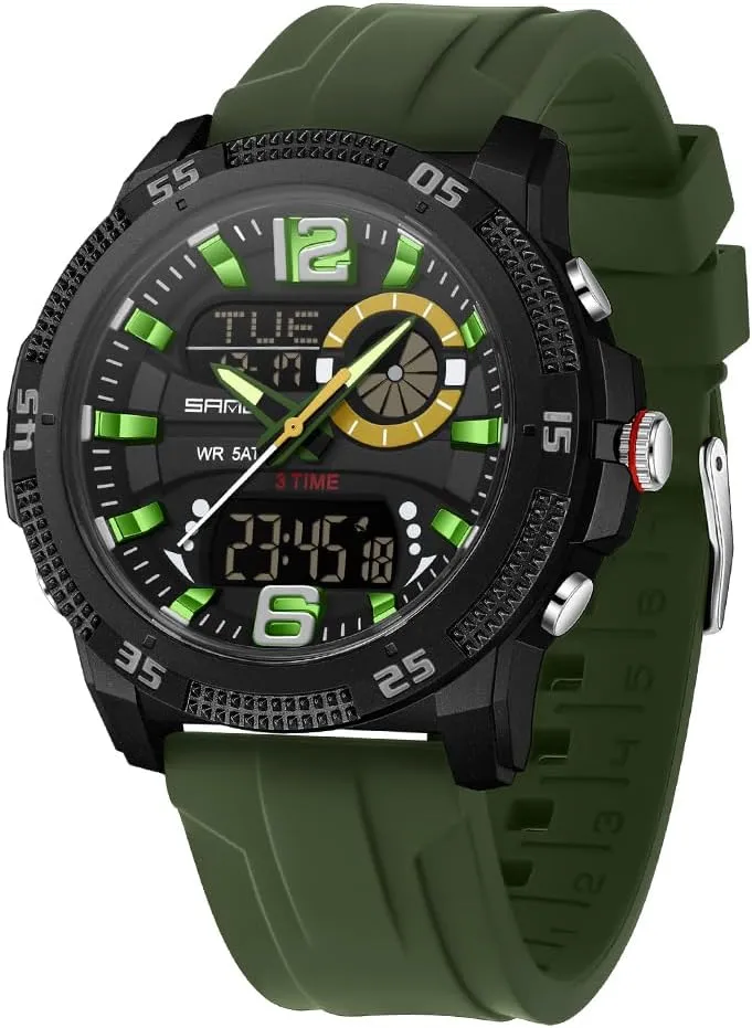 marble diverse autobiographical guard Sports Watches Multifunctional 50M Waterproof LED Alarm Backlight Watch FANMIS Mens Digital 