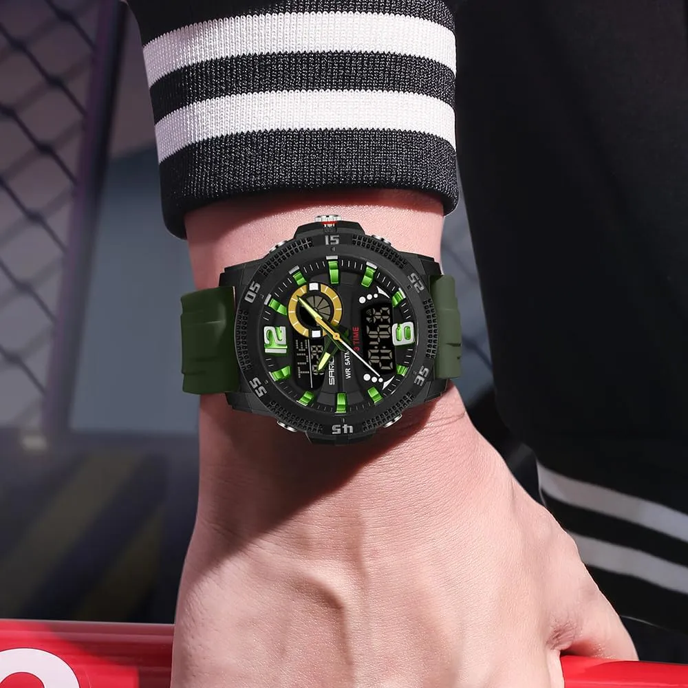 marble diverse autobiographical guard Sports Watches Multifunctional 50M Waterproof LED Alarm Backlight Watch FANMIS Mens Digital 