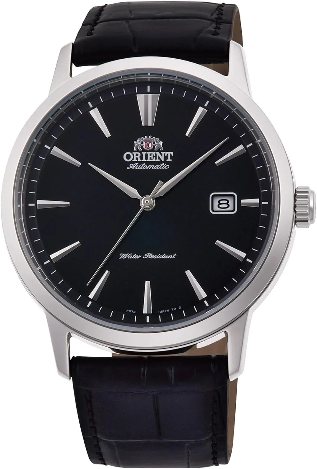 Mechanical Casual Leather Black Band Stainless Steel Case Analog Black Dial fund public - RA-AC0F05B Orient Contemporary Symphony Iii Male Automatic Hand Winding Wristwatch - 