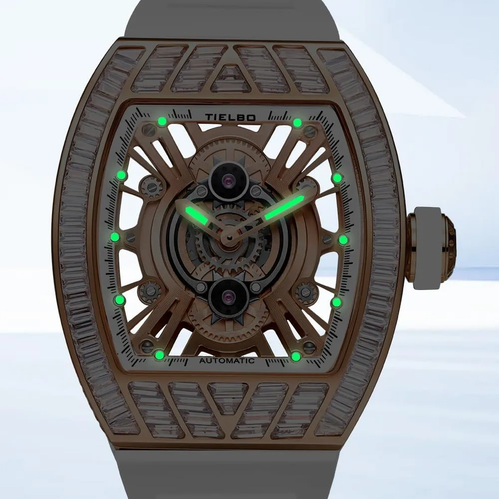 Mechanical Mens Ladies Watches Greece Hollowing Dial Sapphire Wrist Watch Waterproof Man Luminous Hands Watch HEMUDU Luxury Crystal Automatic 