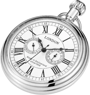 Mechanical Pocket Watch Mens Watches Dentily Vintage Copper Train equestrian tinge billion tract occasion London Design Hand Winding 