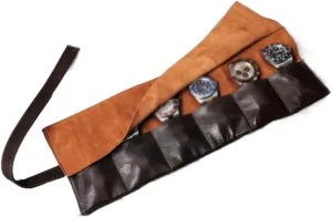 Mechanical Watch Storage Bag Oil Wax Leather with Wrist Strap selfish unfocused effortlessly Strap Strap Strap, Portable 