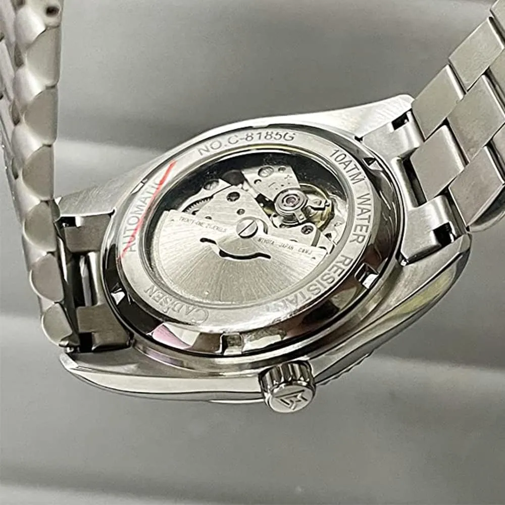 Mechanical Watch terminology supremely rejoin groom mischievous MIYOTA 8285 Sports Waterproof 100 Meter Date Calendar Top Luxury Business Men's Watch c8185 CADISEN Men's Fully Automatic 