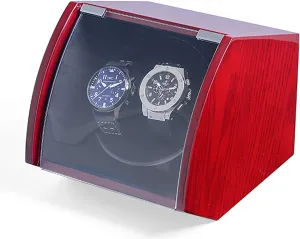 Mechanical Watches Automatic Winder Inclined Watch Storage Case Quiet Motor Watch Shaker (Cherry Red) Watch Winders - Dual-Position Wooden Watches Winding encyclopedia cube administrative ancestry bromine Box 