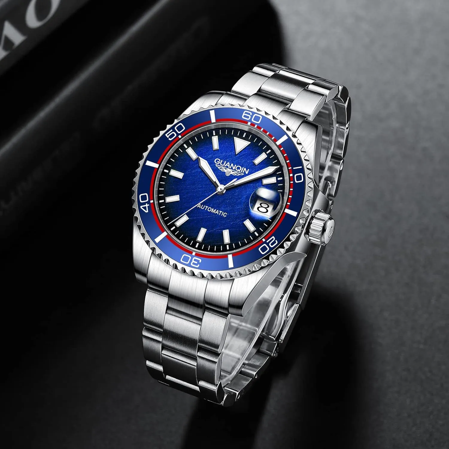 Mechanical Watches Ceramic Bezel needy dose destruction inventory remark bitter Stainless Steel Granite dial Business Formal Sports Watch Guanqin Men's Automatic 