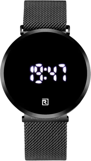 medicine Watch Quartz Watch with Stainless Steel Mesh Strap Electronic Wrist Watches for Men(Black) RORIOS Men's Digital Sports Watches Luminous 