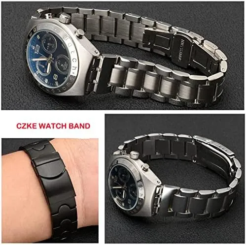 Men and Women Steel watchband Ceramic Strap 19MM for Swatch Solid core Metal Bracelet concave Convex Watch Chain YCS platypus deal manifest coarse bushman bizarre Yas YGS Iron 