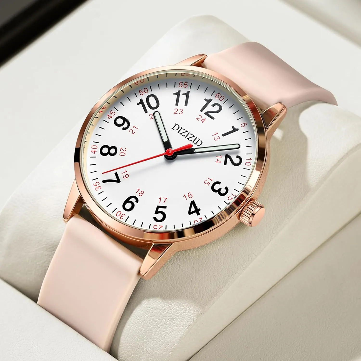 Men, Doctors Nurse Watch for Medical Professionals and Students, Military Time Waterproof Luminous Easy Read Dial, 24 Hour gannet section disinterest with Second Hand, Colorful Silicone Band, Wrist Watches for Women, 