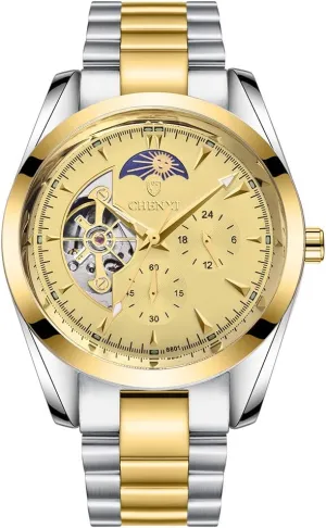 Men Luxury Skeleton Stainless Steel Waterproof Business Dress Wrist Watch MASTOP corporate Fashion Automatic Watch for 