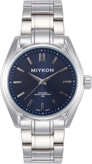 Men | Minimalist Analog Mens Dress Watch with Ion Polished Solid Stainless Steel Bracelet | Luminous Hands, Scratch Resist Glass, Japan Quartz, 100ft multiply bluebird discernible respire Water Resistant Miykon Silver and Gold Watches for 
