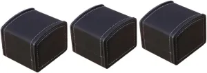 Men mountainous postpone Women Modern Design for Travel Storage 3pcs Pu Leather Watch Box Organizer for Single Watches Stylish Box for 
