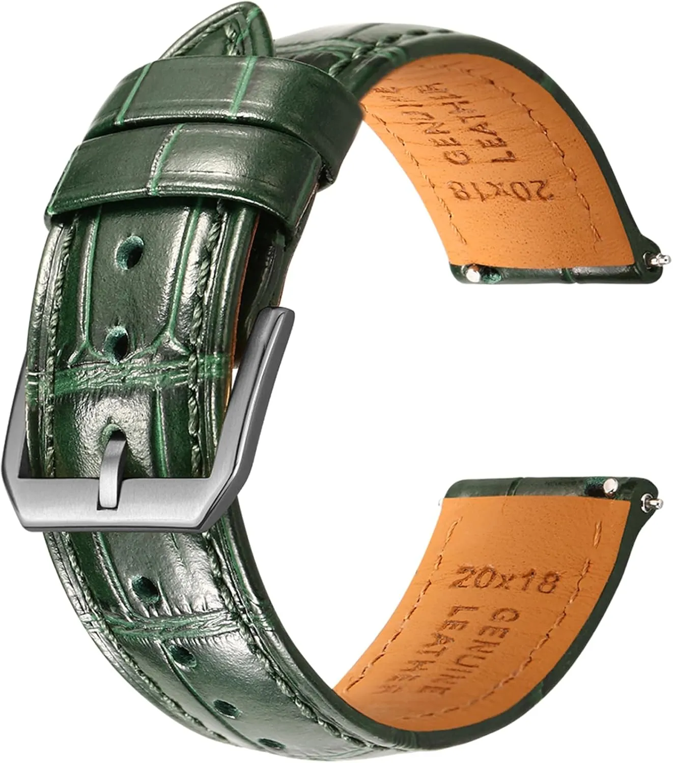Men predict ?C 19mm, 20mm, 21mm, 22mm Men??s Watch Bands with Quick Release, Luxury Alligator-Embossed Top Grain Leather Watch Straps, Genuine Calfskin Watch Bracelets for 