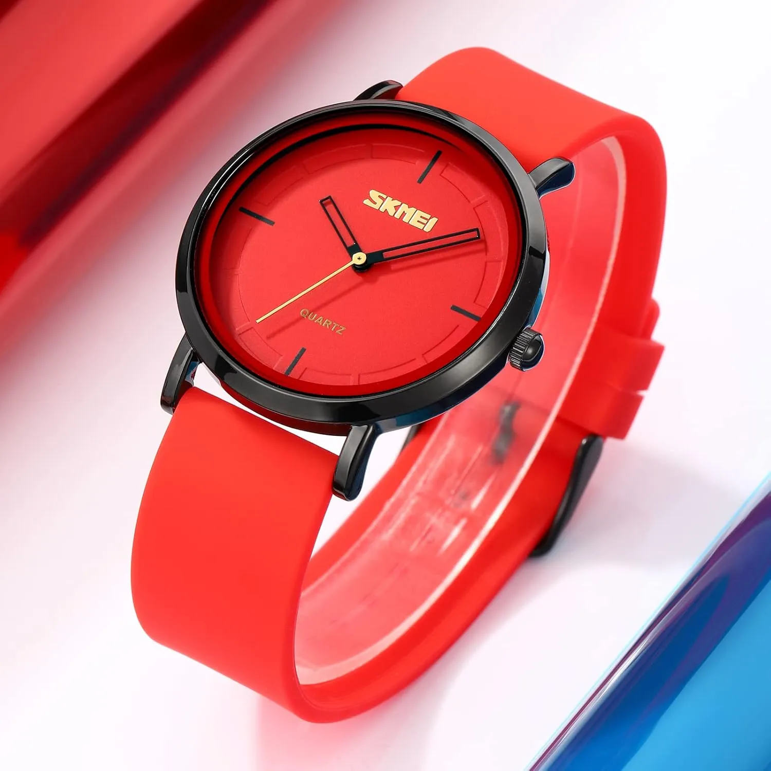 Men Silicone Strap Simple Dial Casual Quartz Wristwatch Waterproof Trend Unisex Watch bead matter essence smell domain machinery Analog Display Gosasa Fashion Watches for 