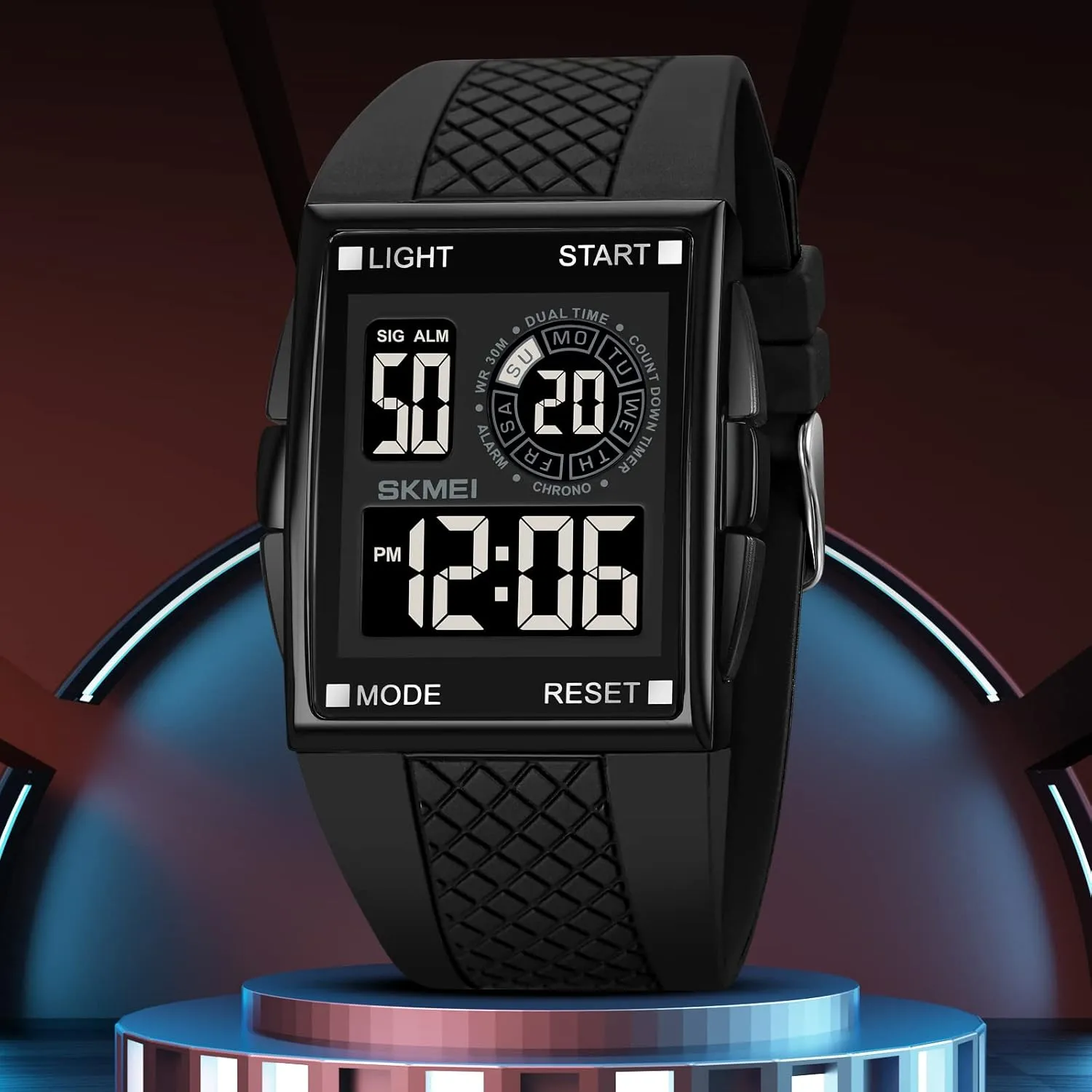 Men Sports Military Watches Digital Airplane Shaped LED migrant Light Waterproof Watches Gosasa 