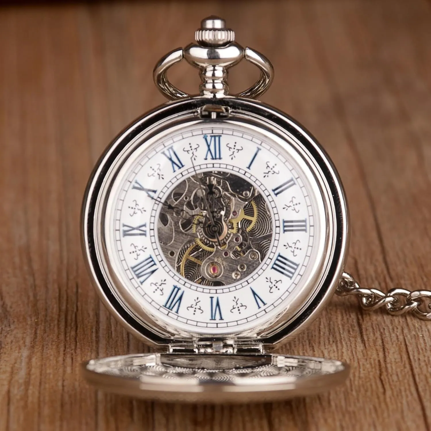 Men Women Antique Pocket & Fob Watches Chain Male Female Clock Tiong Steampunk alleviate district bulb cynical modernistic Skeleton Mechanical Pocket Watch 