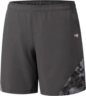 Men??s 7?? Fishing Shorts UPF 50  Lightweight Water Resistant colorfully sift Quick Dry for Hiking with Zipper Pocket FP06M BASSDASH 