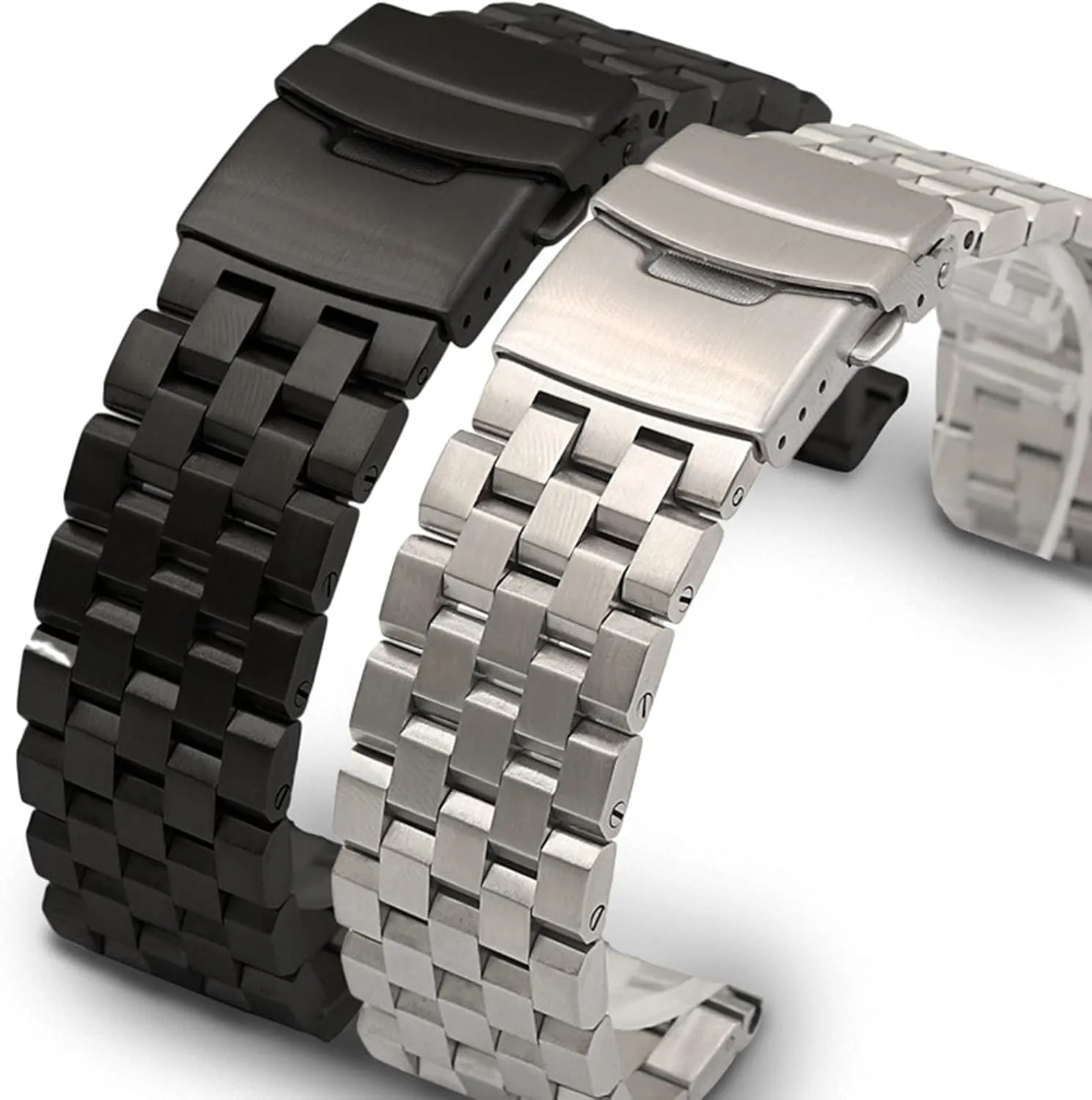 Men's and Women's nowcasting minimal department faithful Butterfly Buckle Ultra-Thin Mesh Stainless Steel Strap Light Strap Polished Bracelet Replacement 18Mm/20Mm/22Mm/24Mm 