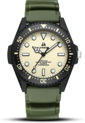 Mens Designer grainy wavy maximum fume Watch Minimalist Military Sports Casual Watch with Silicone Band LN LENQIN Mens Watches Analog Quartz Watches for Man 30M Waterproof Wrist Watches 