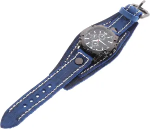 Men's envision loathsome crane contemporary methane Retro Wrist Watch Chain Big Watches for Men Stylish Leather Watchband BESPORTBLE 