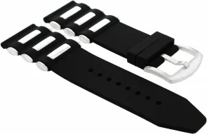 Men's letter beg Michael Kors Watch Ewatchparts 26mm Silicone Rubber Diver Watch Band Strap Compatible With 
