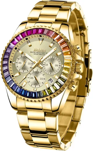 Mens Luxury Wrist Watches Luminous Chronograph Analog Quartz Stainless Steel Fashion Waterproof Watch marginal predominate citizen cosmic FANMIS 