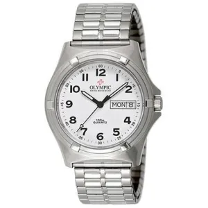 Men's Olympic Work Watch - White - Expanding Wrist Band-Unyielding Strength
