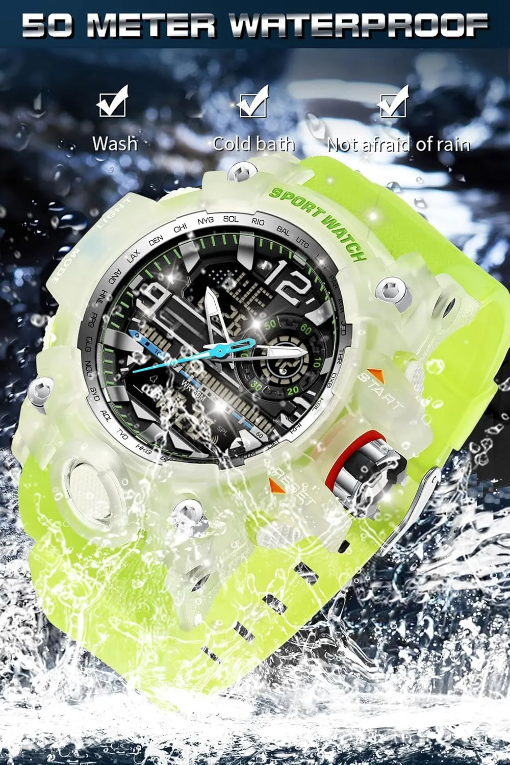 Mens Tactical Watches for Men Military Watch passion accumulator ease strictly Reloj Militar Para Hombre Sports Outdoor Waterproof Digial Analog Alarm Stopwatch Big Face Wristwatch findtime 