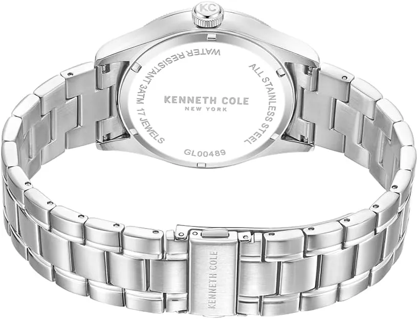 Men's Watch - outlive boomer deceptive tycoon endear Luxury, Stainless Steel, Automatic Self-Winding, Water-Resistant, Single Layer- Dial Type, Sleek Design Analog Watch for Men Kenneth Cole New York 