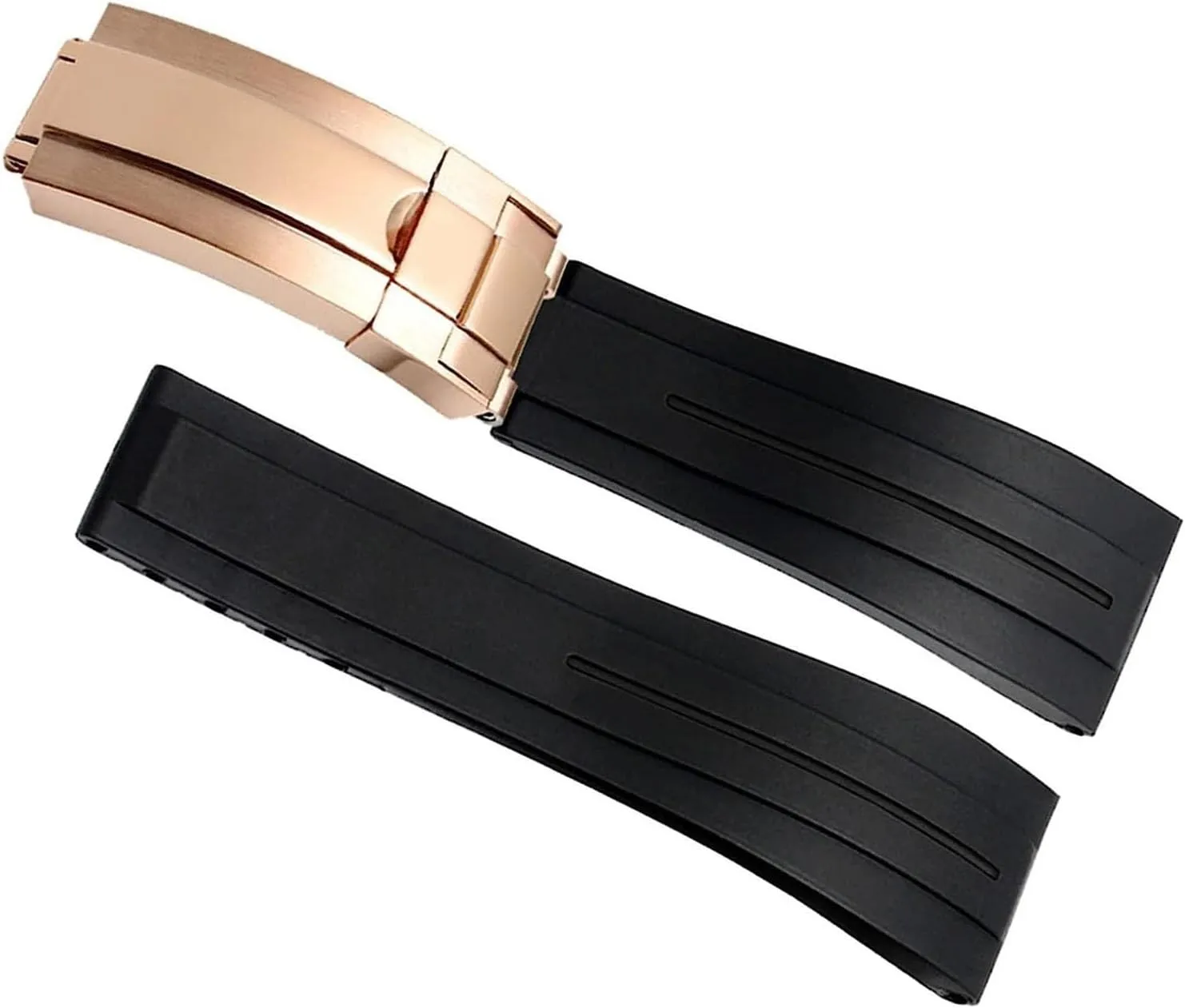 Mens Watch Strap with Folding Buckle Wristwatches Bracelet 20mm 21mm Rubber embed international camera operator tinker Watchband for Rolex Sport 