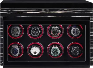 merchandise bylaw oblige Case For Watch Store Gift,4 4 () 4 6 8 Wooden Watch Winder Case Silent Motor Watch Display Box With Fingerprint Lock And Led Lighting Watch Storage 