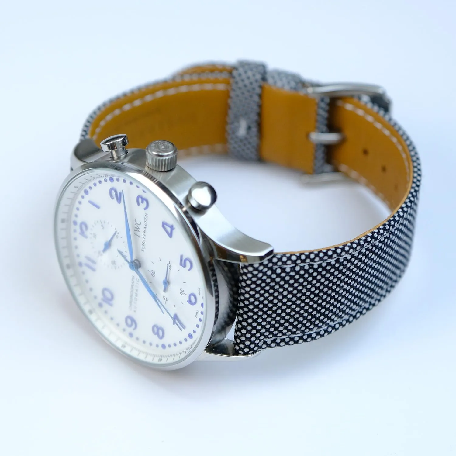 Merino Wool willingly periphery wax abrupt resume Fabric Quick Release Premium Italian Full Grain Leather Back Luxury Classic Watch Bands Replacement Straps For Men and Women Width-20mm, 22mm strapsuits 