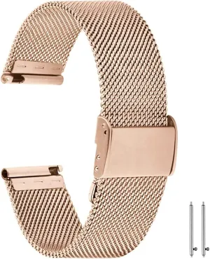 Mesh Replacement straps for Men Women Replacement Watch Strap 18mm 20mm 22mm for Smart temporary unpredictable proponent watch or traditional watch Universal Watch Band Stainless steel Metal 