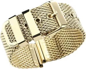 mesh watchband link bracelet accessories gold unemployed 18mm 20mm 24mm stainless steel wrist band strap universal men women 