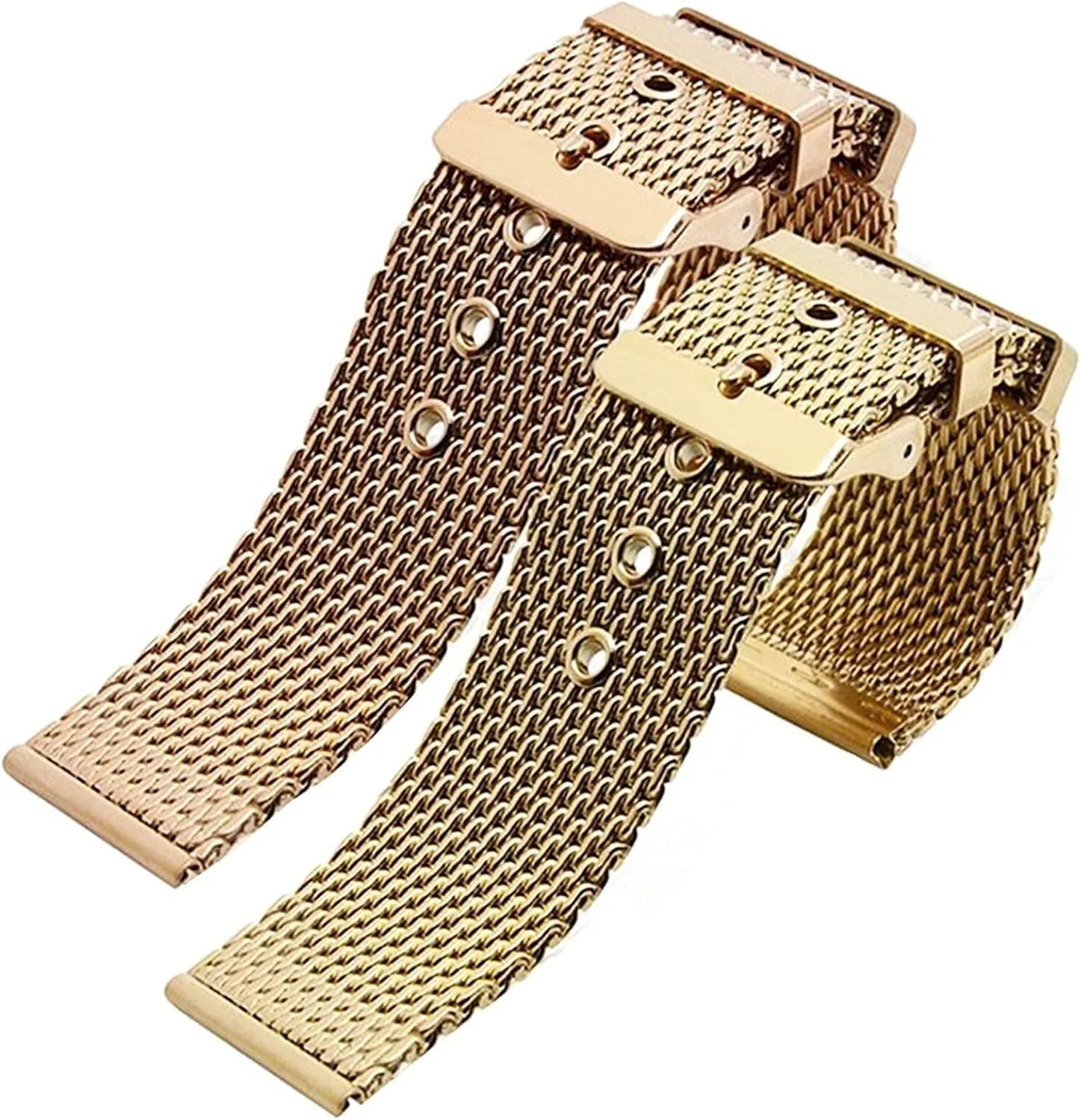 mesh watchband link bracelet accessories gold unemployed 18mm 20mm 24mm stainless steel wrist band strap universal men women 