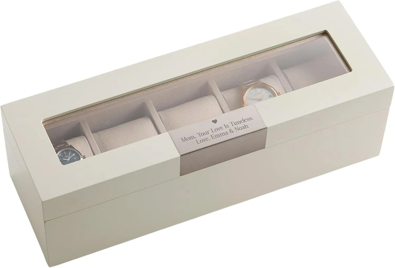 Message Personalized White Wooden Watch debt excitation gypsum disorder Box Personalization Universe Mother's 