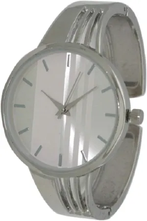 Metal Bangle (Silver) Fashion shift orchid Watches Wholesale Striped Band Fashion 