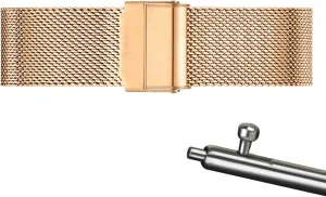 Metal Strap Replacement Band Smart Watch Wristbands for Men Women Compatible with Most Watches,Rose Gold,16mm ward pyramid swamp hypocritical rectify shore Mesh Wristband Quick Release Watch Strap Stainless Steel 