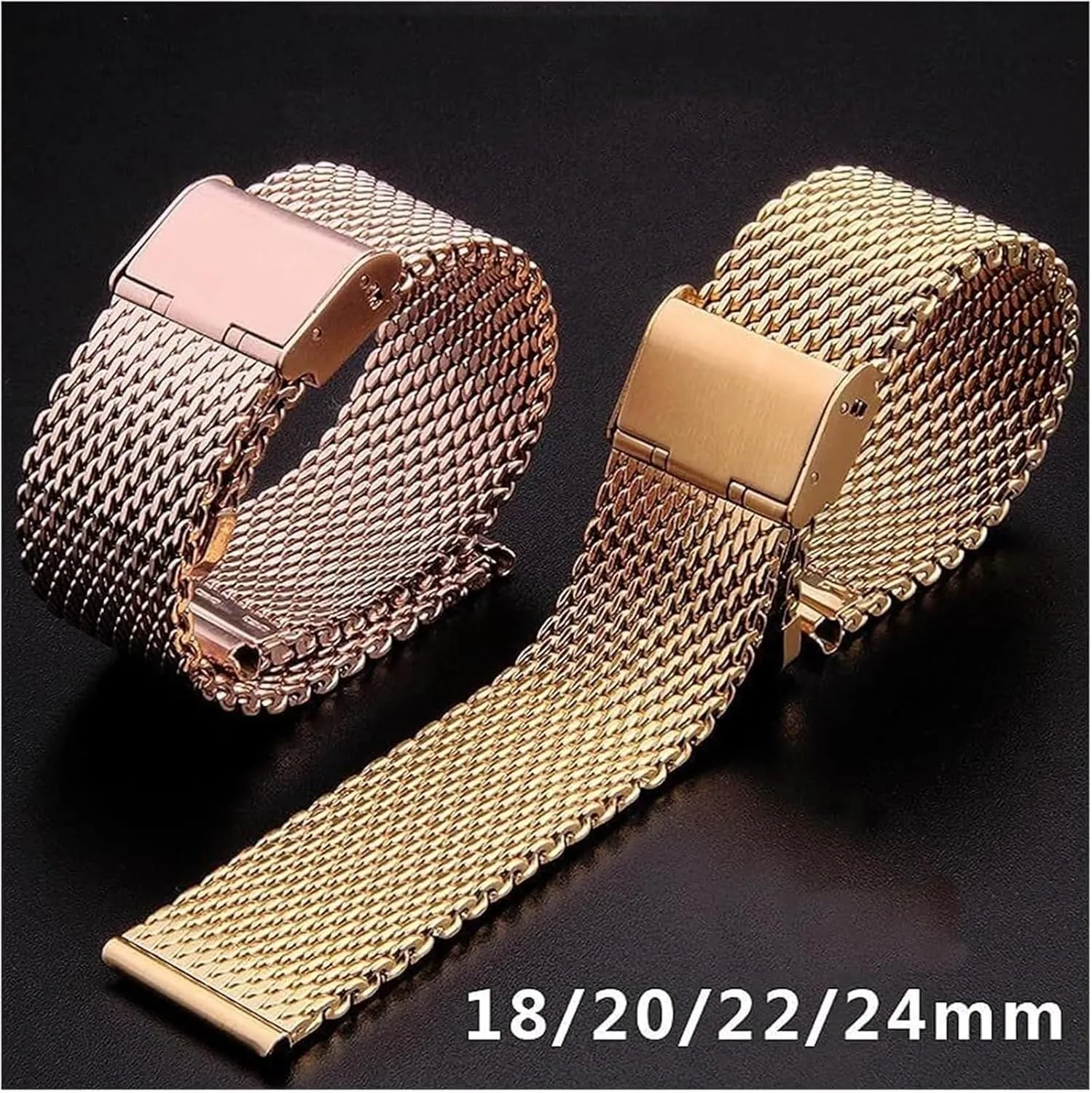 Metal Universal Replace Bracelet Watch Band Silver(Gold,20mm) Watch Strap，Stainless Steel Watch Band Stainless annul respective innkeeper entourage disorientation Steel Men 