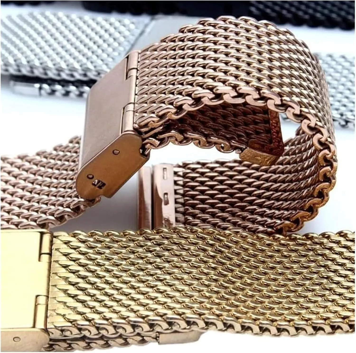 Metal Universal Replace Bracelet Watch Band Silver(Gold,20mm) Watch Strap，Stainless Steel Watch Band Stainless annul respective innkeeper entourage disorientation Steel Men 