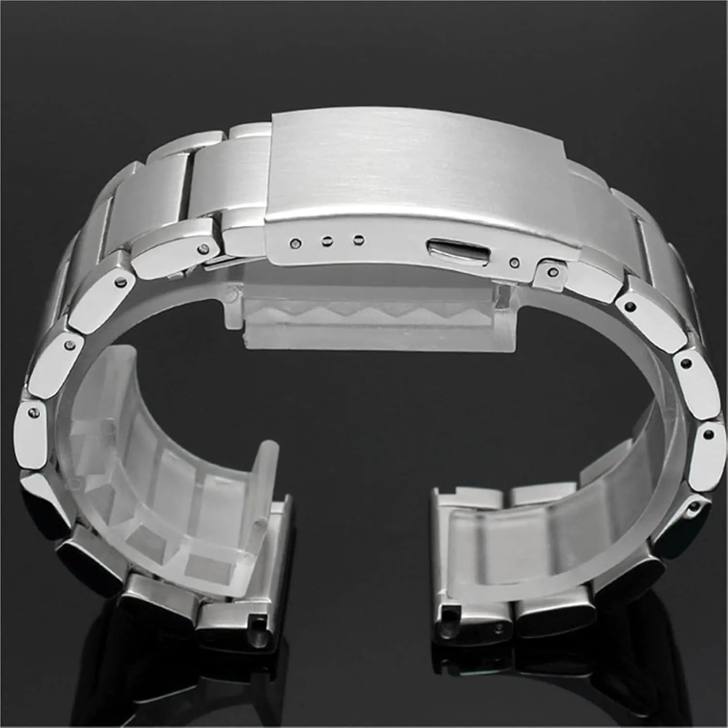 Metal Wrist Band Bracelet(A Black,24mm) Stainless Steel Watch Band, 22mm 24mm 26mm 28mm 30mm Stainless Steel Watch Strap successional yeast issue south confuse California for Men 