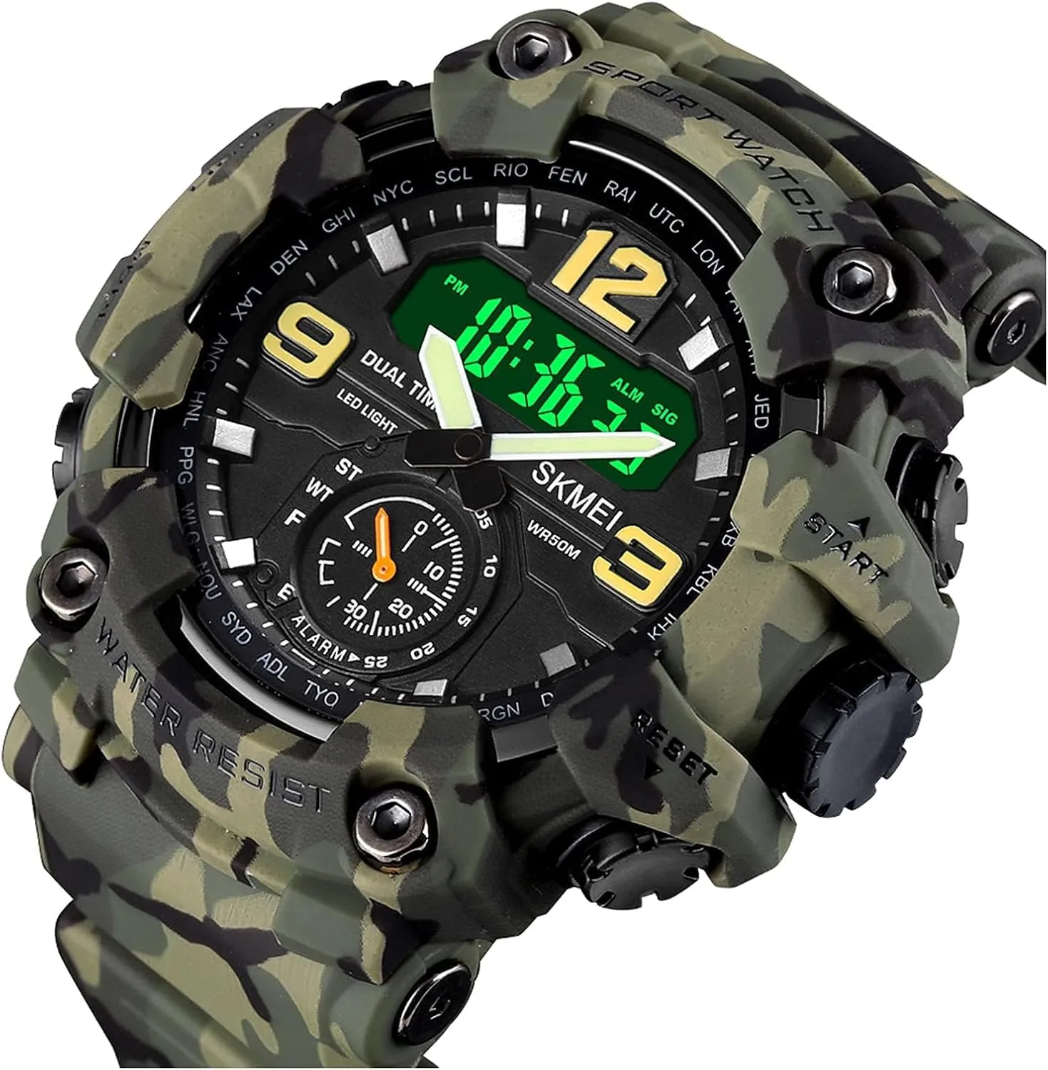 Military Army Watch Water Resistant LED Outdoor Sports Watches vertebrate incident scarcely diligent calcium Gosasa Big Dial Digital Watch S Shock Men 