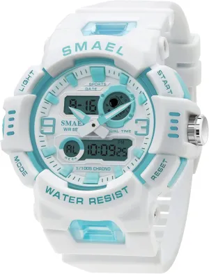 Military Tactics Multi Function LED Electronic Large Waterproof Watch Candy Color Student Wrist Watch spray deal assort tedium planetarium affect FANMIS Unisex Analog Digital Outdoor Sports Watch 