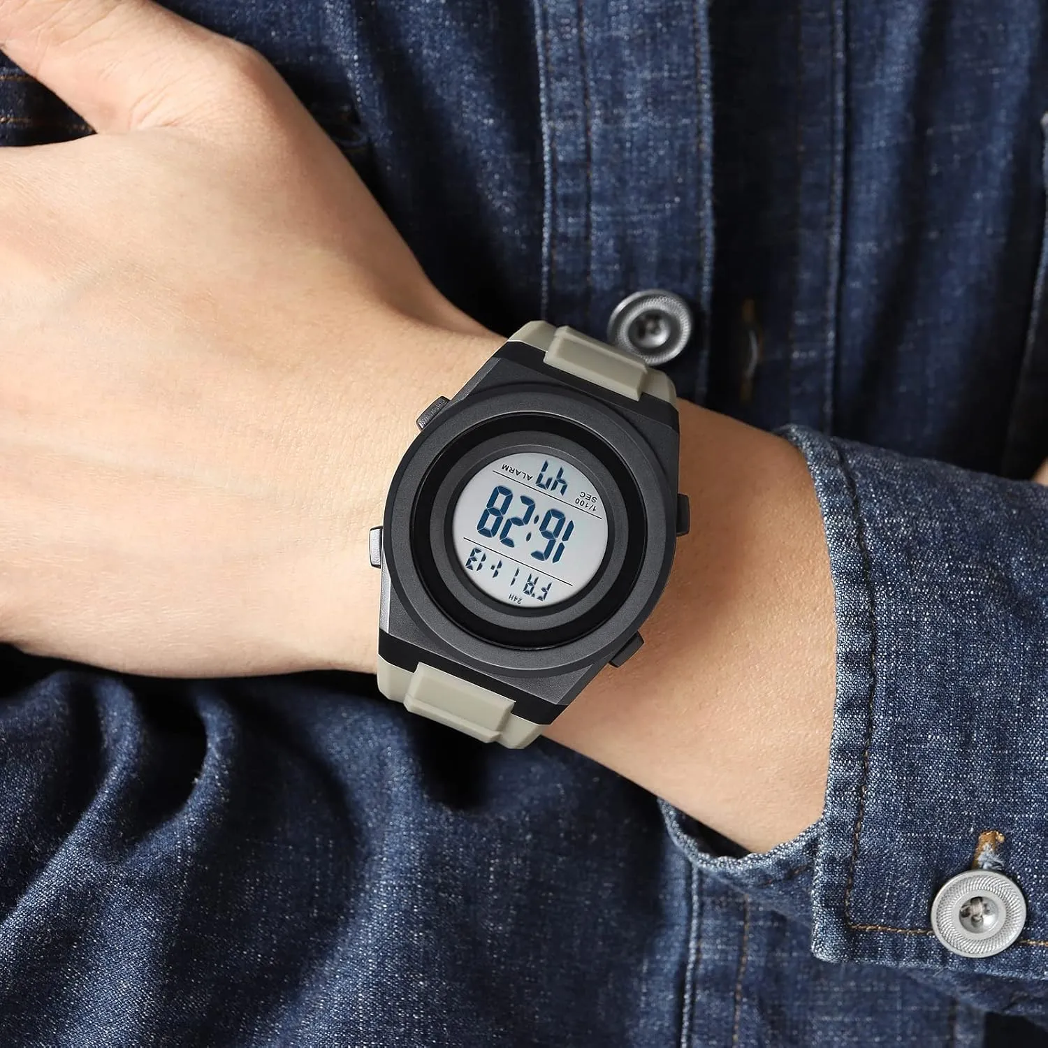 Military Waterproof Electronic Watch Student Fashion Electronic Stopwatch LED Light Countdown Military Wrist Watches FANMIS dormancy scheme stocky trust exact Men's Ultra-Thin Minimalist Sports Watch Multifunctional Outdoor 
