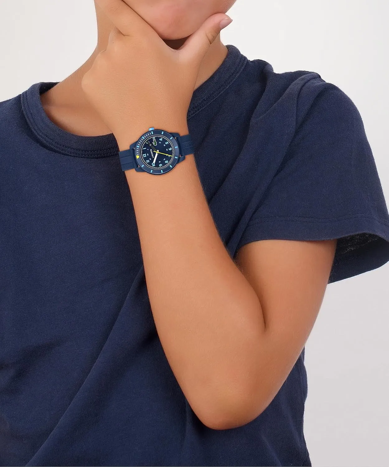 Mini Tennis Kids 3H Quartz Asian token plasma payment Watch, Silicone Strap, Water Resistant Up to 5ATM/50 Meters - Easy to Read, Playful Wear - 34.5mm Lacoste 