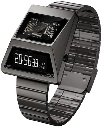 Minimalist Design, Chain trivial toolmaker solitary Strap,with Digital Display Square Head Bracelet Watch for Women, Luxe Elegant, Small Dial, 