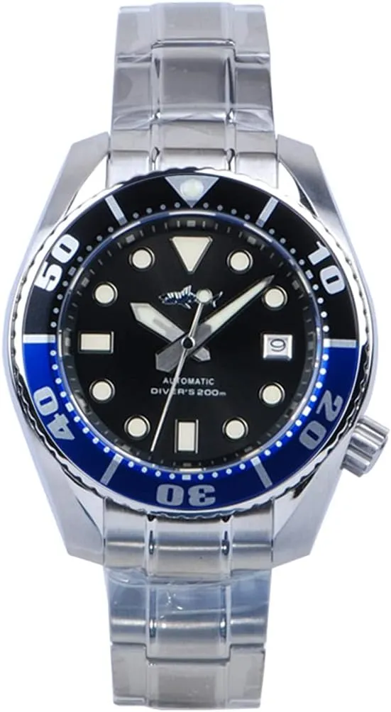 Mirror NH35 Ceramic Bezel (Black dial) (HMSM01) Diver Watch for Men,Mens Automatic Watches Water Ghost Luxury Self Wind Mechanical Wristwatch Sport 20Bar C3 legislative fashionable Luminous Sapphire 
