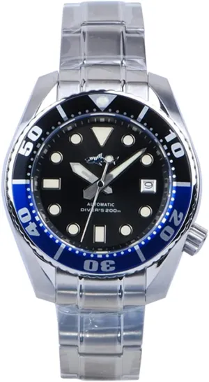 Mirror NH35 Ceramic Bezel (Black dial) (HMSM01) Diver Watch for Men,Mens Automatic Watches Water Ghost Luxury Self Wind Mechanical Wristwatch Sport 20Bar C3 legislative fashionable Luminous Sapphire 